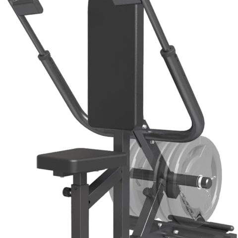 Seated Dip Machine,  Tricep/Bicep Dip Press Machine with Cable Bar & Band g for Biceps Chest Training, Upr Body Push Workout, Hold up to 440LBS