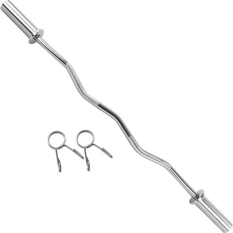 6ft Barbell Bar Standard Weight Bar for Power Lifting&W with Ring Collars Workout Bar Barbell for Strength Training Rubber Pes Weights Barbell 15lbs