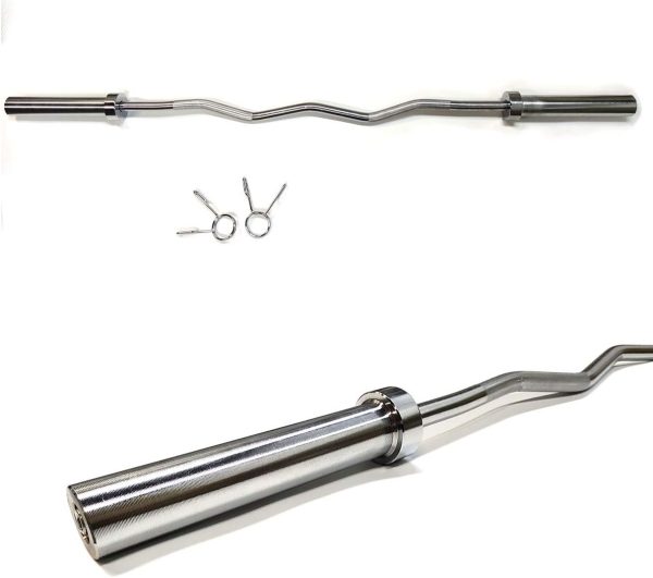 2" diameter standard Olympic Super Curl  Curl Bar weight , 47" /60"