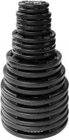 Quad Grip Design Rubber Pe - Weight Pes, Set with Rubber Coating, Dumbbell & Bumper Weights for Barbell