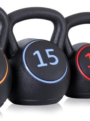 Kettlebell Sets, 50 lb Kettle Bell, Set of 4, From 5, 10, 15 and 20 lbs, Kettlebell Weights for Dumbbel Weights Exercise, Strength Strainging, Home Gym, Full Body Workout Equipment