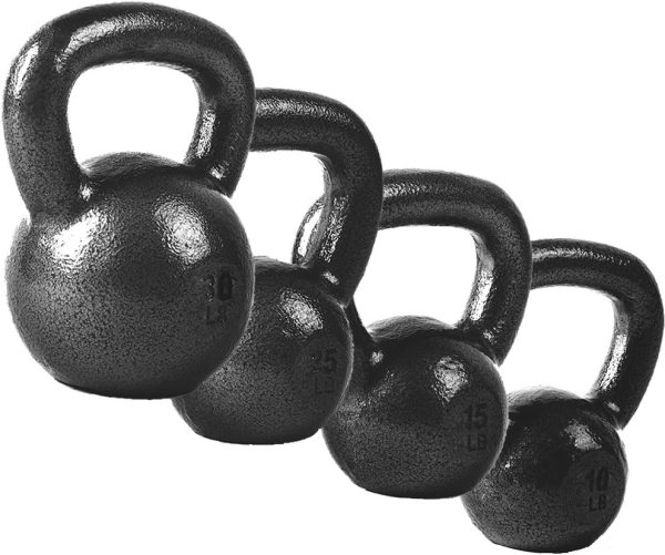 Barbell Black Cast Iron Kettlebell Single or Set | 10-80 Lbs
