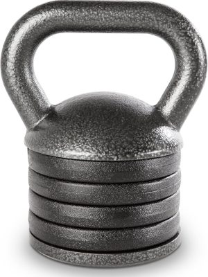 Adjustable Heavy-Duty Exercise Kettlebell Weight Set Strength Training and Equipment for Home Gyms , Grey