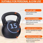 Kettlebell Sets 4 Piece Strength Training KettleBells Weight Set 5lb, 10lb, 15lb, 20lb  Coated Concrete Kettle bell Core Training or Women & Men for Full Body Workout & Exercise Fitness