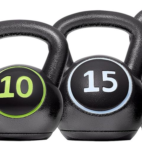 Kettlebell Sets 4 Piece Strength Training KettleBells Weight Set 5lb, 10lb, 15lb, 20lb Kettle Bell for Women & Men for Full Body Workout & Exercise Fitness