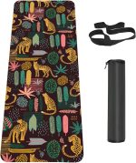 Non Slip Yoga Mat Workout Mat for Men Women, Thick Workout Mat with Carrying Strap, Fitness Mats for Exercise, Yoga, Fitness, Pilates, Floor Workouts (72" x 24" x 6mm)