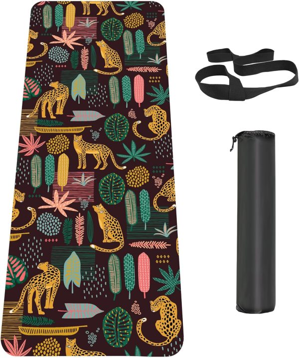 Non Slip Yoga Mat Workout Mat for Men Women, Thick Workout Mat with Carrying Strap, Fitness Mats for Exercise, Yoga, Fitness, Pilates, Floor Workouts (72" x 24" x 6mm)